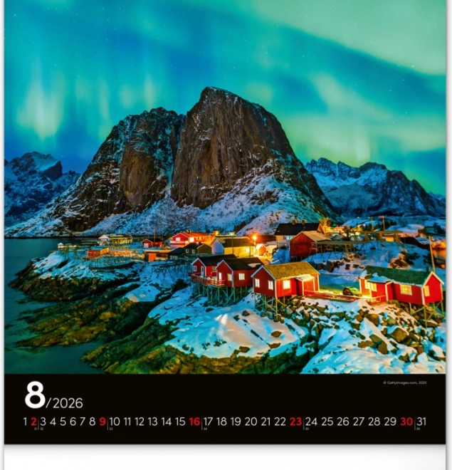 Calendario da parete Aurora Boreale 2026