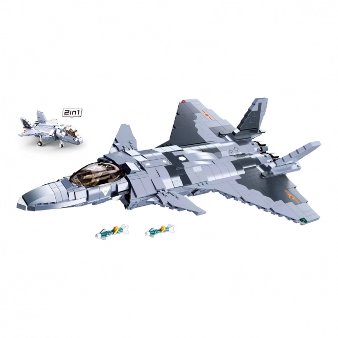 Aereo da Caccia Chengdu J-20 - Sluban Model Bricks