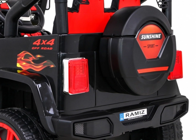Auto fuoristrada Raptor Drifter Flames + Telecomando + Trazione 4x4 + Spazio di stivaggio + Partenza lenta + MP3 LED