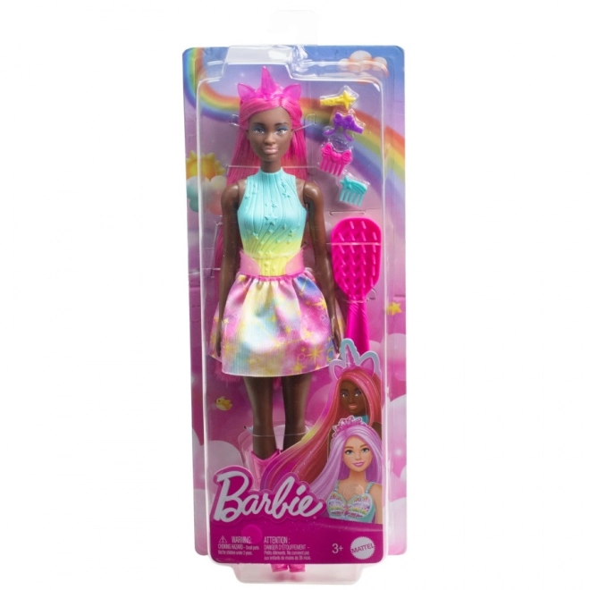 Bambola Barbie Fata Unicorno con Lunghi Capelli