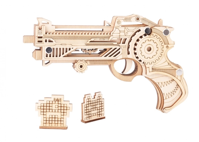 Puzzle 3D in legno pistola elastica