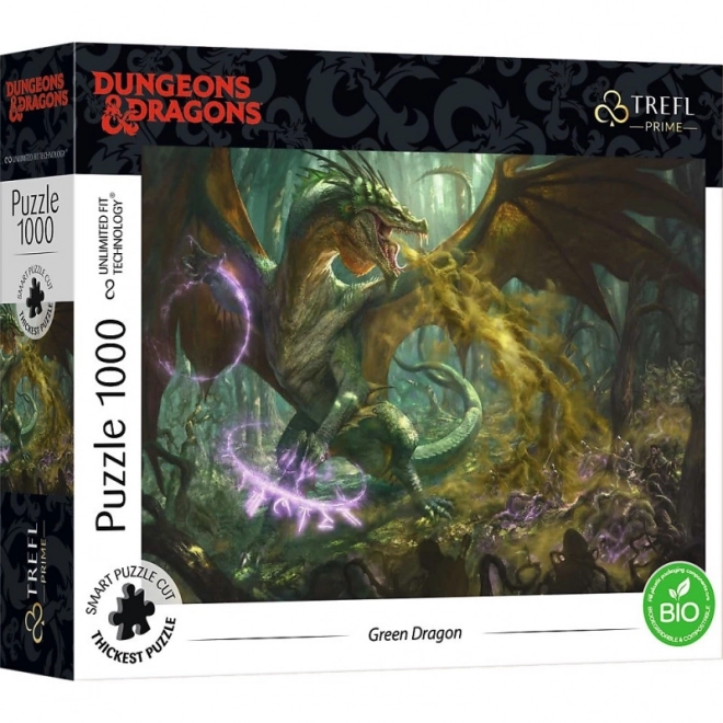 Puzzle Trefl Dungeons & Dragons: Drago Verde 1000 Pezzi