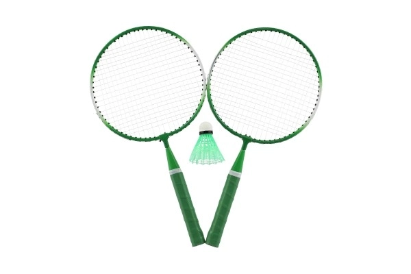 Set badminton per bambini metallo/plastica con due racchette e volano
