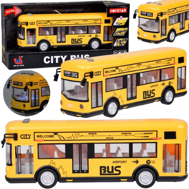 Autobus giocattolo giallo con suoni e luci
