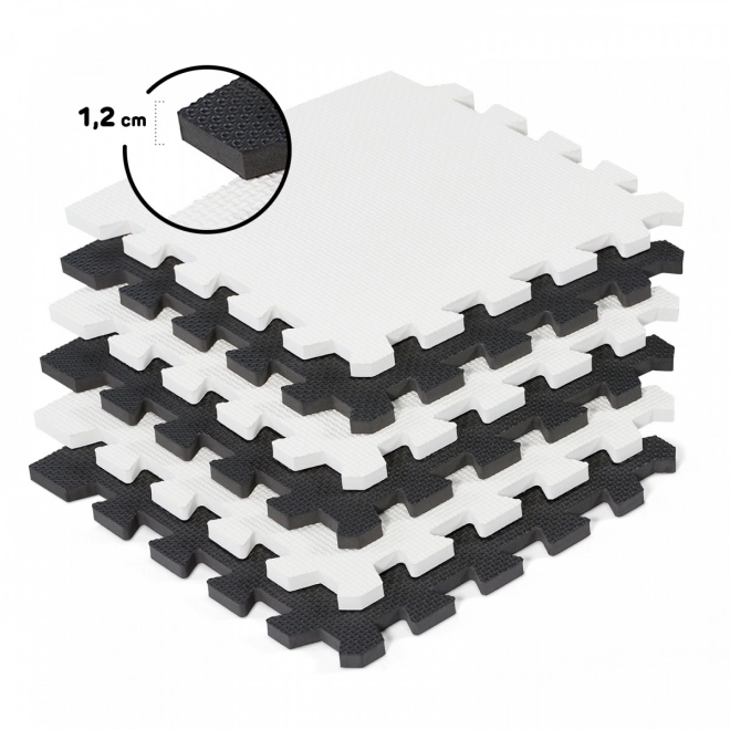 Tappeto Puzzle Luno Bianco e Nero per Bambini