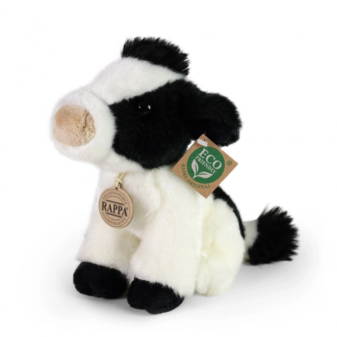 Mucca di peluche seduta 18 cm eco-friendly