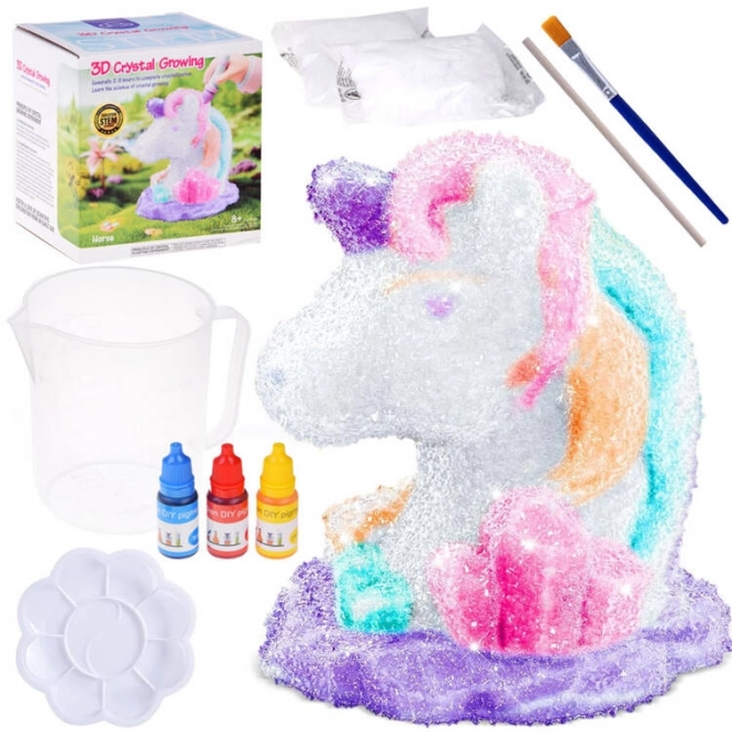 Set per coltivare cristalli Unicorno Magico con colori