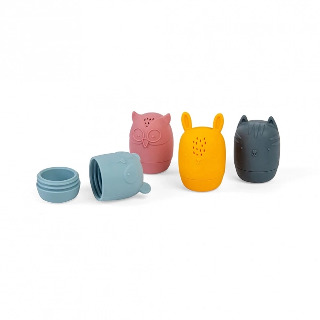 Set di giocattoli da bagno Bigjigs Toys Animali in silicone