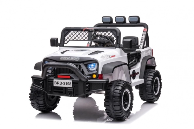 Auto elettrica per bambini Jeep Geoland bianco 4x4 24V