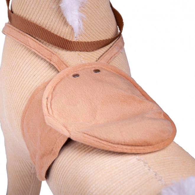 Cavallo a dondolo in legno beige