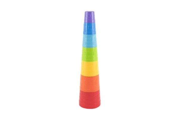 Piramide impilabile plastica colorata 7 pezzi