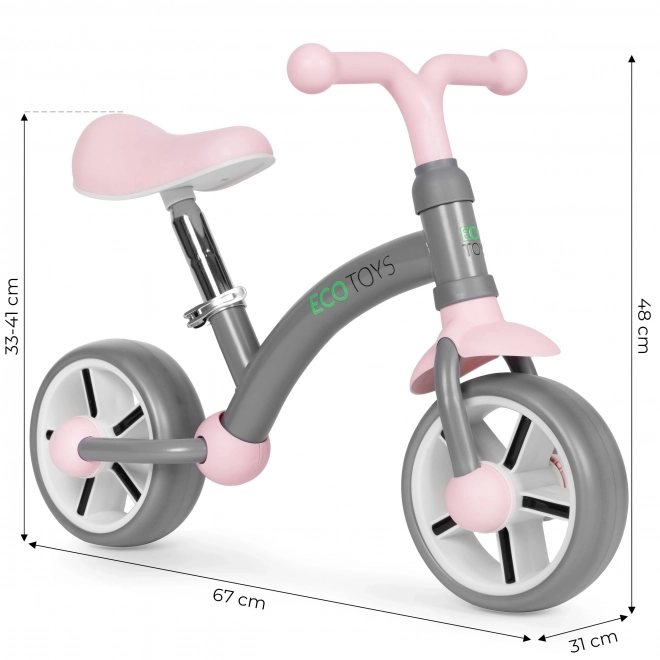 Bicicletta senza pedali per bambini con ruote in EVA e altezza regolabile