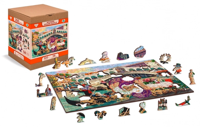 Puzzle in legno Carnevale di Venezia 2 in 1