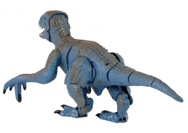 Dinosauro Velociraptor Telecomandato Suoni e Ruggiti Blu