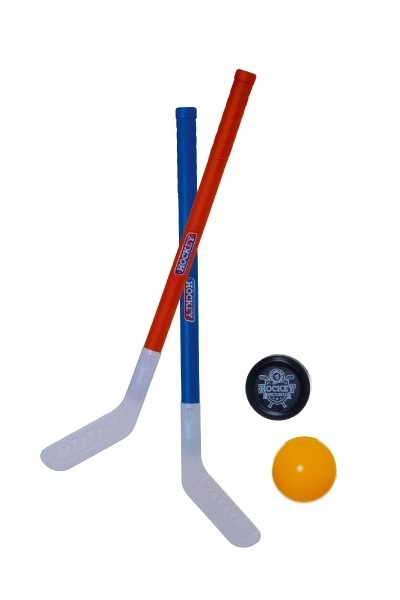 Hockey Set per Bambini con 2 Mazze in Plastica e Puck