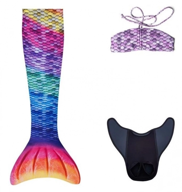 Monopinna da nuoto Arcobaleno + Bikini