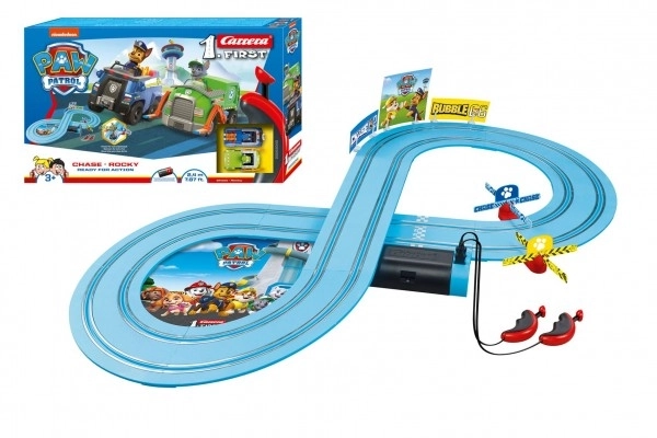 Pista Carrera First Paw Patrol 2,4m con 2 auto a batteria