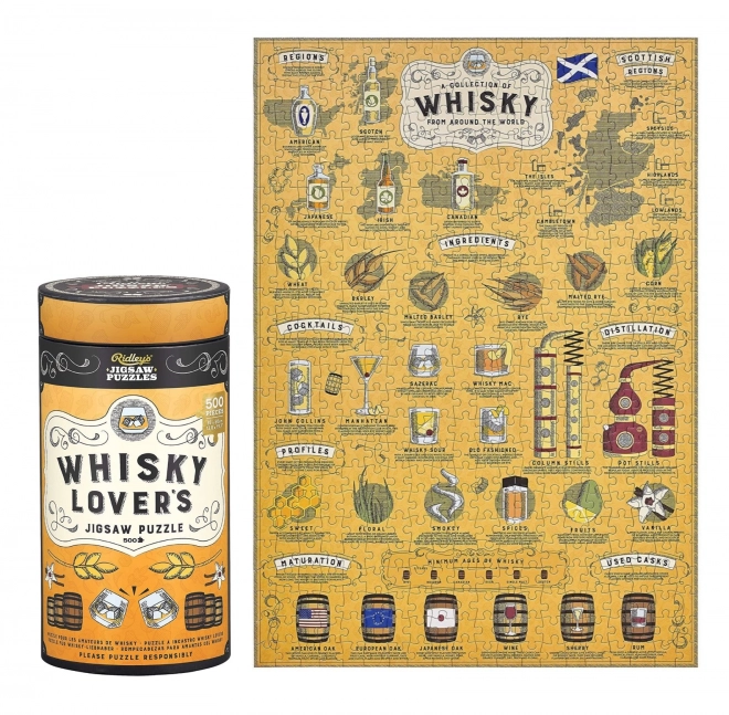 Puzzle di Ridley's Games per amanti del whisky 500 pezzi