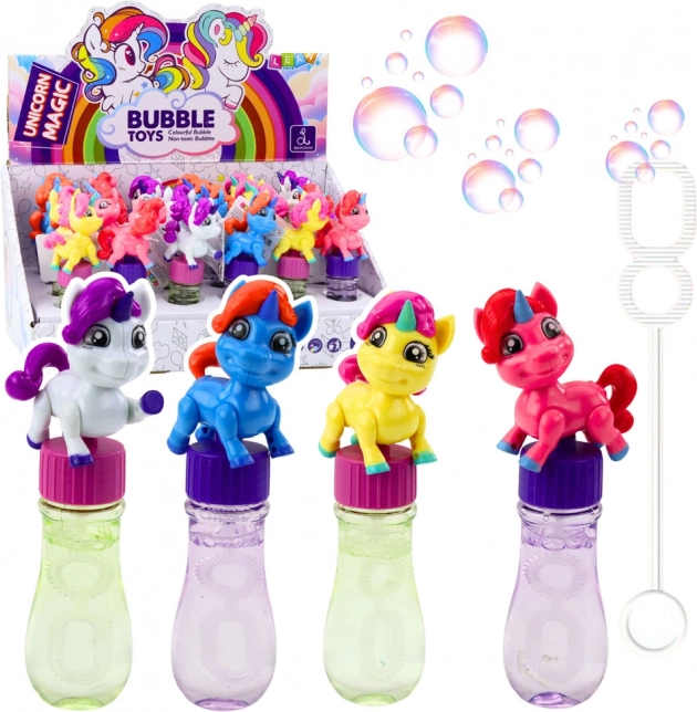 Bollicine di sapone Unicorno con figurina mobile 14 cm
