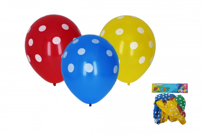 Set di palloncini colorati con pois 30cm