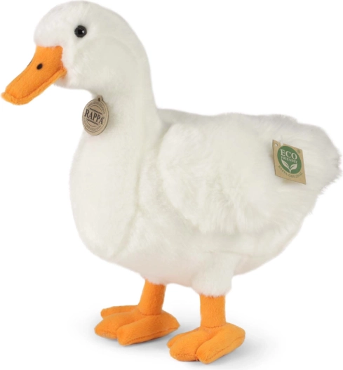 Rappa anatra di peluche bianca 33 cm eco-friendly