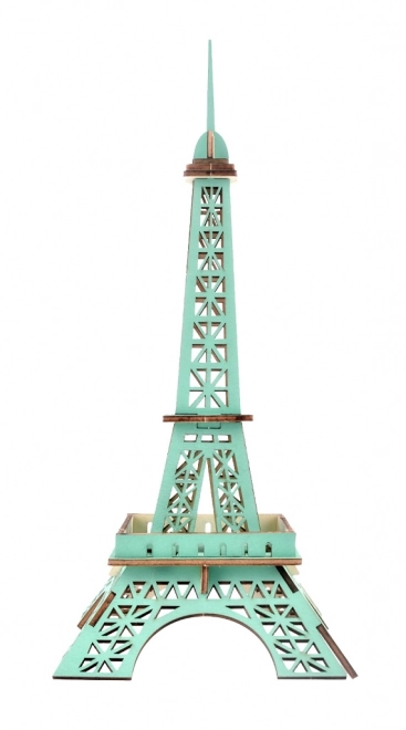 Puzzle 3D in legno Torre Eiffel Turchese