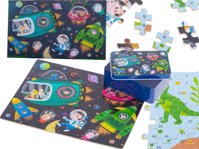 Puzzle bambini in scatola spazio 100 pezzi