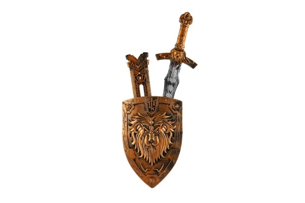 Scudo stiloso con emblema del leone
