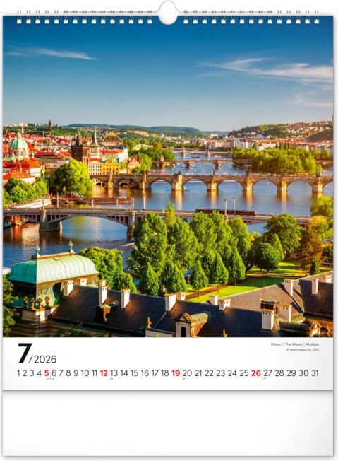 Calendario da parete Praga 2026