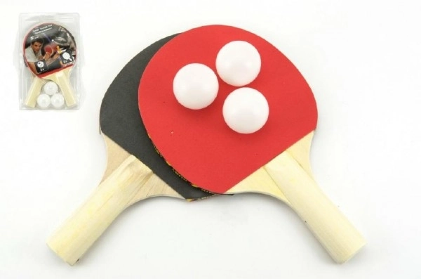 Set ping pong 2 racchette e 3 palline