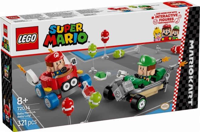 Set costruzioni Mario Kart Baby Mario contro Baby Luigi