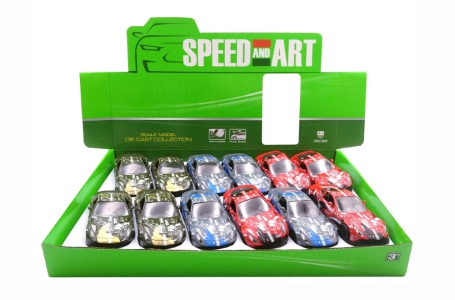Auto sportivo in metallo
