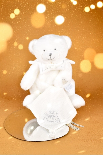 Set regalo Doudou orsetto di peluche con copertina beige