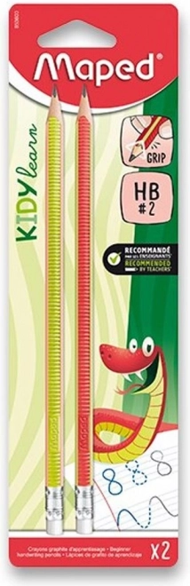 Set di matite in grafite Kidy Learn Grip 2 pezzi durezza HB
