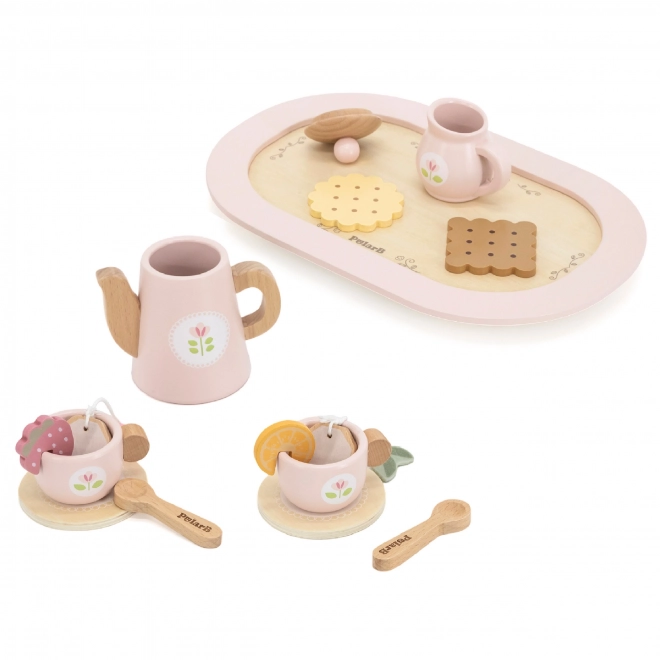 Set da tè in legno