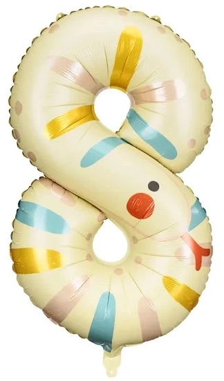 Palloncino numero 8 a forma di serpente