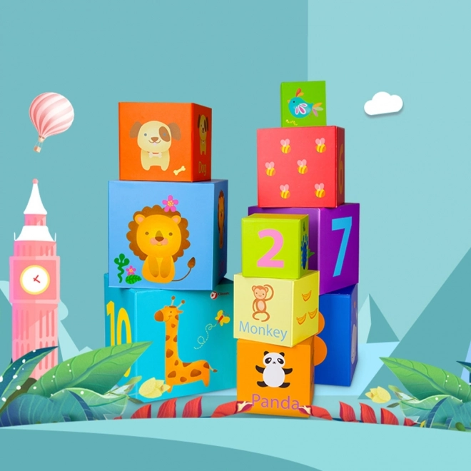Torre a incastro puzzle scatola dei blocchi da Classic World