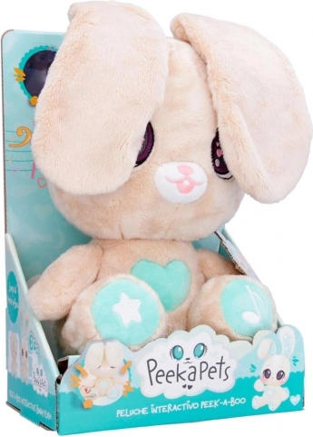 Coniglietto interattivo in peluche Peekapets 45 cm