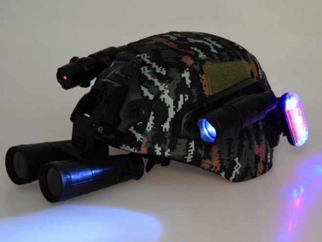 Set militare per bambini con casco, binocolo e walkie-talkie