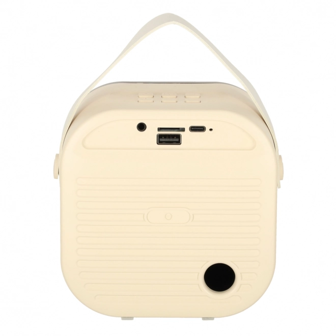 Altoparlante per karaoke USB Bluetooth crema