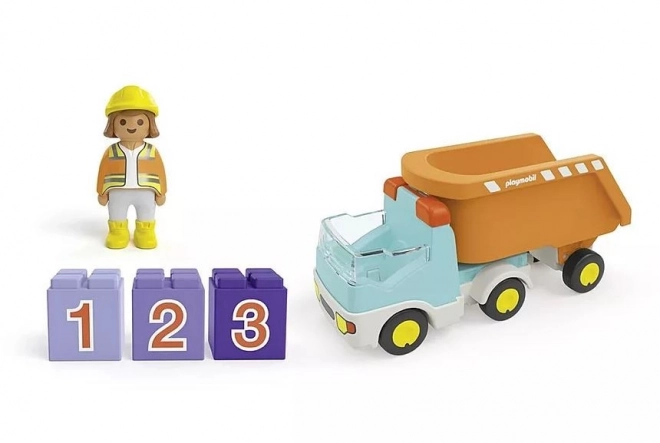 Set da costruzione con camion ribaltabile Junior