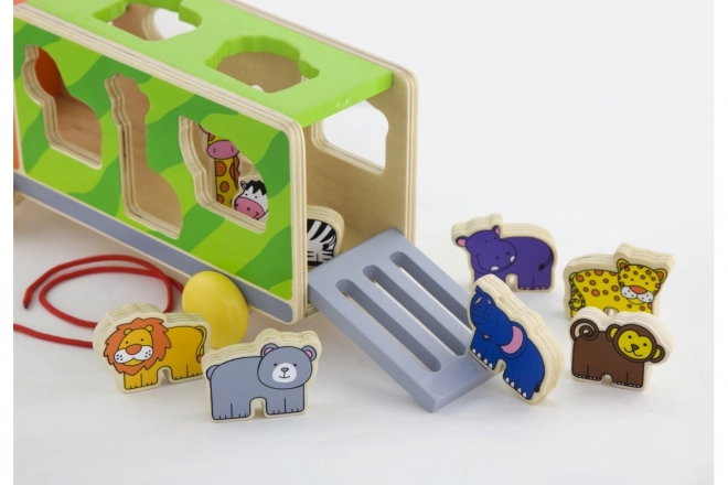 Camion di Legno con Animali Puzzle