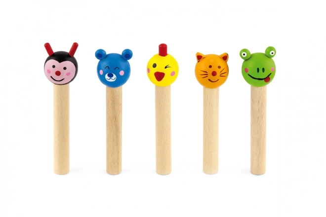 Gioco di abilità in legno lancio ad anelli animali Viga