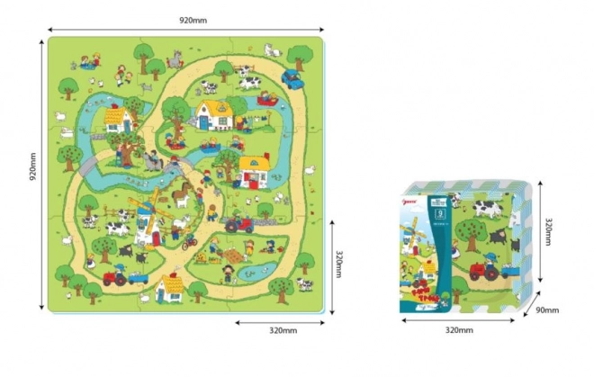 Tappeto puzzle La vita in campagna per bambini 10m+