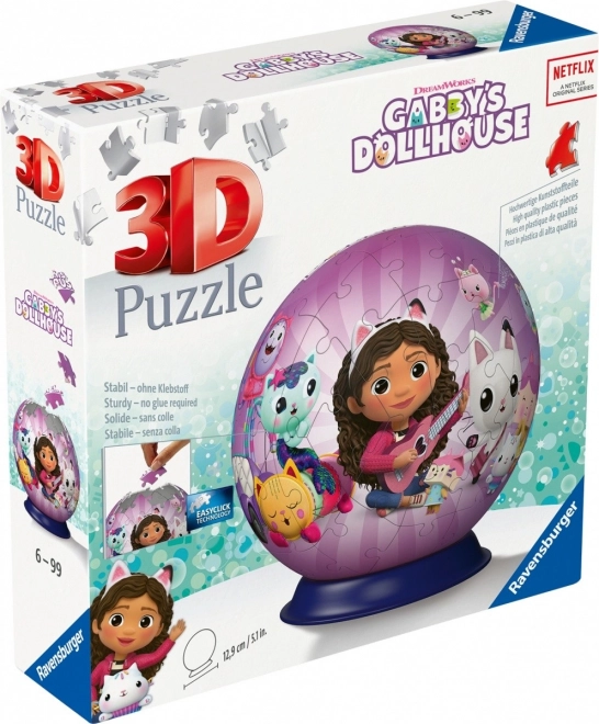 Puzzleball 3D La Casa delle Bambole di Gabby 72 pezzi RAVENSBURGER