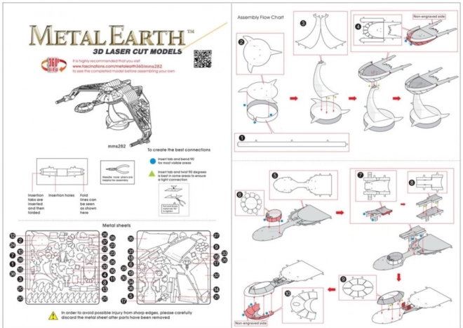 Puzzle 3D Star Trek: Klingon Bird of Prey di Metal Earth