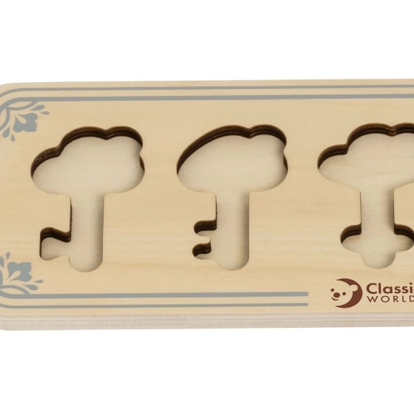 Puzzle a incastro chiavi in legno