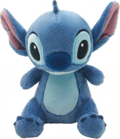 Stitch giocattolo di peluche blu seduto 18cm