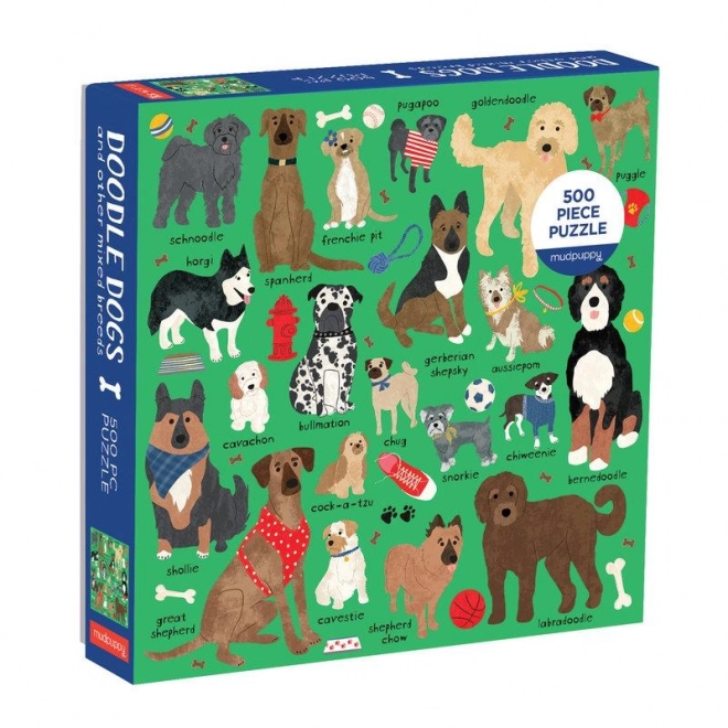 Puzzle Razze Canine Mudpuppy 500 Pezzi