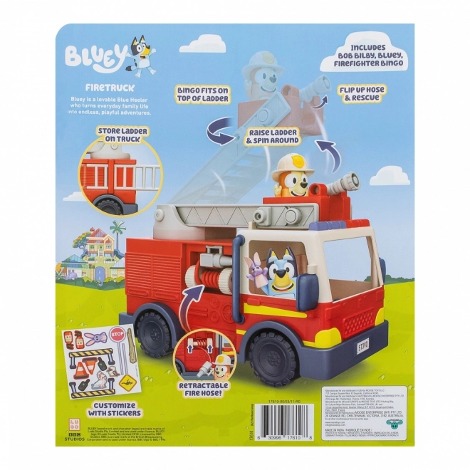 Set di personaggi Bluey Camion dei pompieri